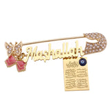 Islamic Baby Pin Four Qul Suras Allah Brooch