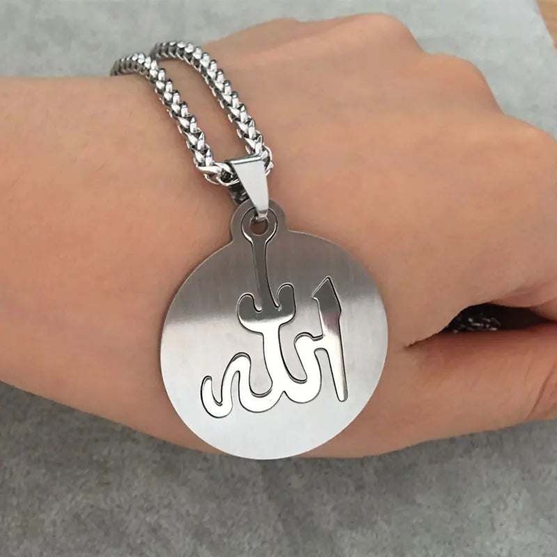Islam Muslim Allah Stainless Steel Pendant Necklace