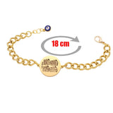 Islam Muslim Allah Quran 4 Qul Suras Stainless Steel Bracelet