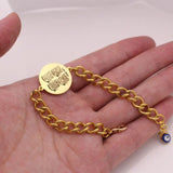 Islam Muslim Allah Quran 4 Qul Suras Stainless Steel Bracelet