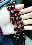 Islamic 33 Amber Prayer Beads Muslim Tasbih Misbaha Sibha Tespih Haji