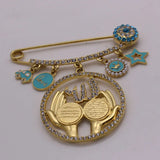 Islamic Allah Al Qalam AYATUL KURSI Surah Muslim Quran Vanyakad brooch Baby Pin