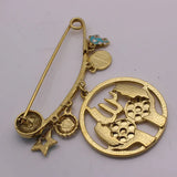 Islamic Allah Al Qalam AYATUL KURSI Surah Muslim Quran Vanyakad brooch Baby Pin