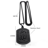Islamic Arab Allah God Necklace Stainless Steel Arabic Jewelry