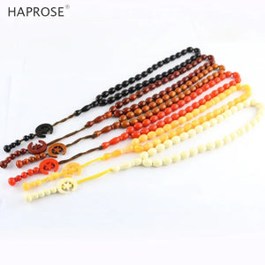 Islamic Chanting Copal Red Brown Bead Bracelet 33 Beads Tasbih