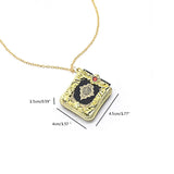 Islamic Necklace for Mom Wife Vintage Necklace Surah Muslim Quran
