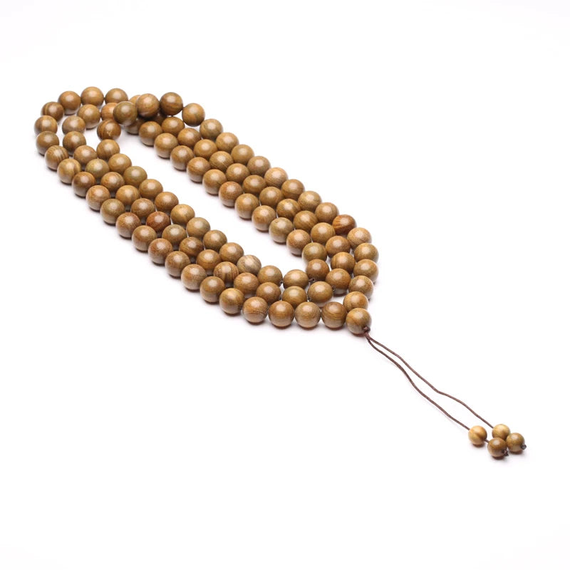 Islamic Muslim Rosary Sandalwood Beads Prayer Bracelet 12mm 99 beads Necklace