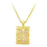 Islamic Muslim Scripture Pattern Pendant Necklace Women's Jewelry