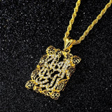 Islamic Muslim Scripture Pattern Pendant Necklace Women's Jewelry