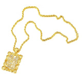 Islamic Muslim Scripture Pattern Pendant Necklace Women's Jewelry