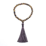 Muslim Tasbih 8mm Tiger Eye Bracelet 33 Beads Tassel Rosary