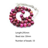 Muslim Tasbih Prayer Beads 10mm Tiger Eye Natural Stone Knotted Rosary Tasbih
