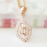 Islamic Allah Necklace Pendant 585 Rose Gold Muslim Jewelry
