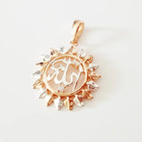 Islamic Allah Necklace Pendant 585 Rose Gold Muslim Jewelry