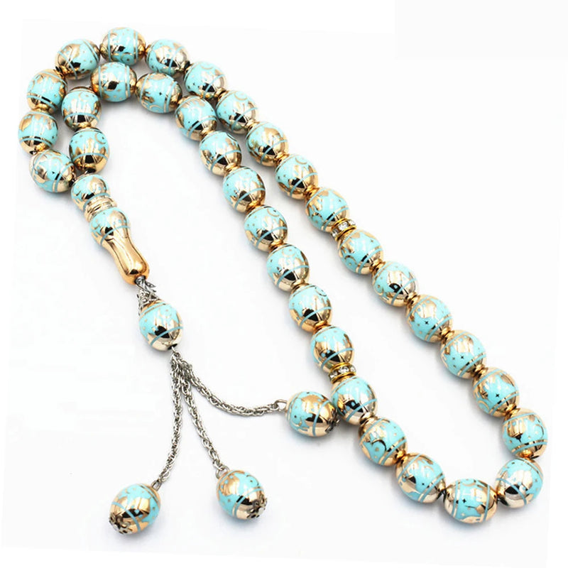 Islamic Prayer Tassel Pendant Lady Beaded Bracelet Muslim 12mm33