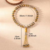 Islamic Rosary Bead Bangle Arabic Jewelry Prayer Beads 10mm 33beads Tasbih Metal