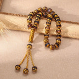 Islamic Rosary Bead Bangle Arabic Jewelry Prayer Beads 10mm 33beads Tasbih Metal