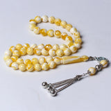 Islamic Tasbih 33 Rosary Amber Tesbih Silver Tassel Ramadan Gift
