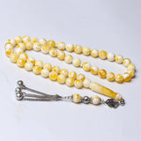 Islamic Tasbih 33 Rosary Amber Tesbih Silver Tassel Ramadan Gift