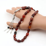 Islamic Tasbih Agate Bracelet 33 Beads Natural Stone Muslim Accessories
