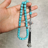 Islamic Tasbih Muslim Prayer Beads Turquoise Stone 33 Beads Subha Misbaha Rosary
