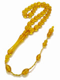 Islamic Tasbih Muslim Rosary Beads 33 Prayer Men Bracelet Amber Stone