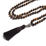 Islamic Tasbih Prayer 99 Beads Rosary 8mm Yellow Tiger Eye Necklace