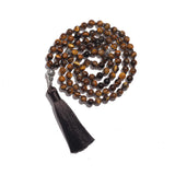 Islamic Tasbih Prayer 99 Beads Rosary 8mm Yellow Tiger Eye Necklace