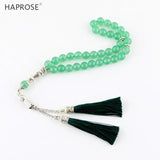 Islamic Muslim Tasbih Green Bracelet Round Shape Beads Prayer Beads