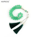 Islamic Muslim Tasbih Green Bracelet Round Shape Beads Prayer Beads