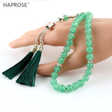Islamic Muslim Tasbih Green Bracelet Round Shape Beads Prayer Beads