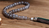 Grey Agate Stone Tasbeeh Tasbih 33 Misbaha Sibha Muslim Prayer Beads