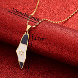 Map Flag Pendant Necklaces For Women Silver Jewelry