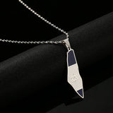 Map Flag Pendant Necklaces For Women Silver Jewelry