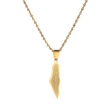 Map Pendant Necklaces Women Silver Jewelry