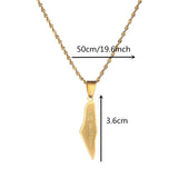 Map Pendant Necklaces Women Silver Jewelry