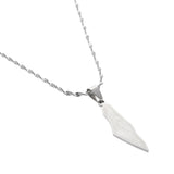 Map Pendant Necklaces Women Silver Jewelry