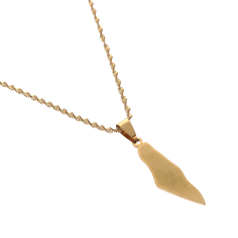 Map Pendant Necklaces Women Silver Jewelry
