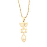 Hexagram Menorah Hanukkah Pendant Necklace Israel Symbol