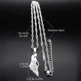 Hexagram Pendant Necklace Stainless Steel Jewish Star of David Chain Jewelry
