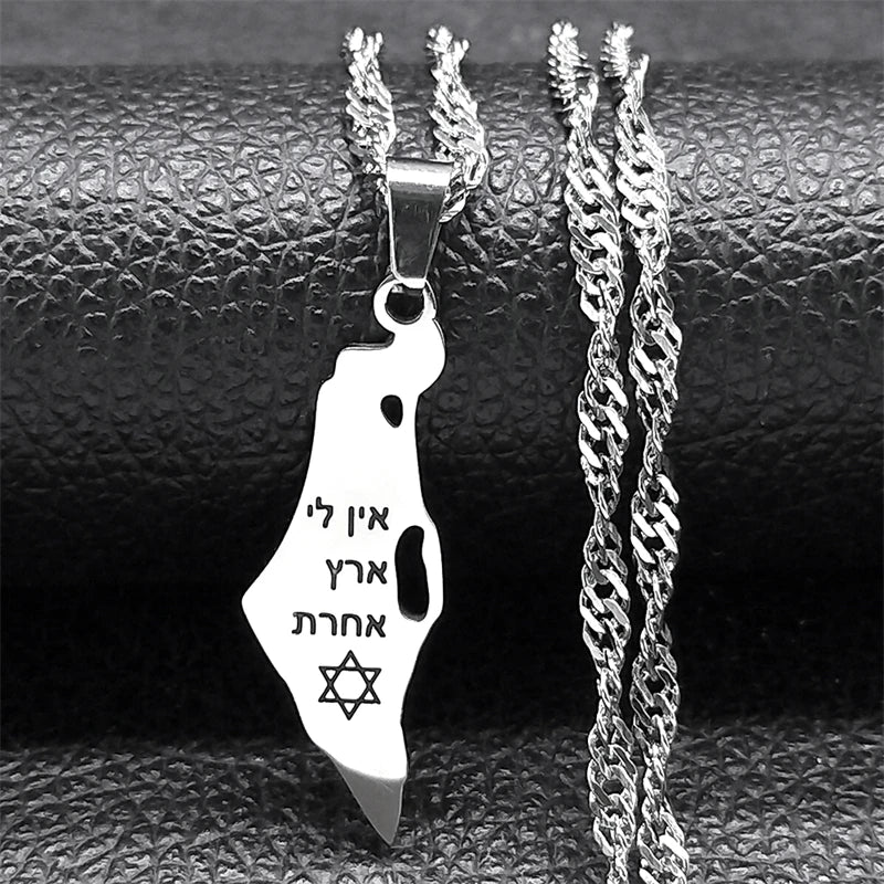 Hexagram Pendant Necklace Stainless Steel Jewish Star of David Chain Jewelry