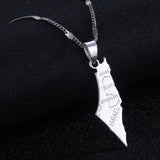 Map Pendant Necklace Chain Jewelry for Men Women