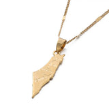 Map Pendant Necklace Chain Jewelry for Men Women