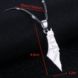 Map Pendant Necklace Chain Jewelry for Men Women