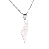Map Pendant Necklace Chain Jewelry for Men Women