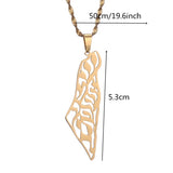 Map Pendant Necklaces Israeli Arabic Hebrew Jewelry