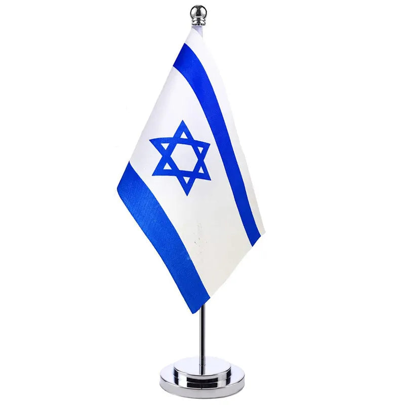 Mini Desktop Metal Flag Set Small Table Decoration