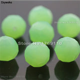 10mm 70Pcs Green Football Faceted Austrian Crystal Beads for DIY Jewelry Making