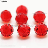 10mm Red Football Faceted Crystal Beads DIY Jewelry Making