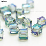 98pcs 8mm Green Crystal Beads Glass Spacer Bead for DIY Jewelry Making